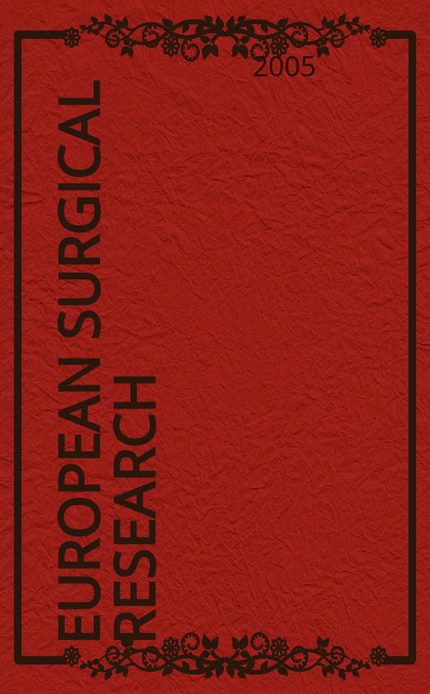 European surgical research : Clinical a. experimental surgery. Vol. 37, № 2