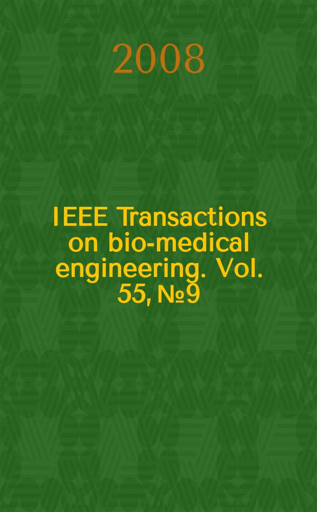 IEEE Transactions on bio-medical engineering. Vol. 55, № 9
