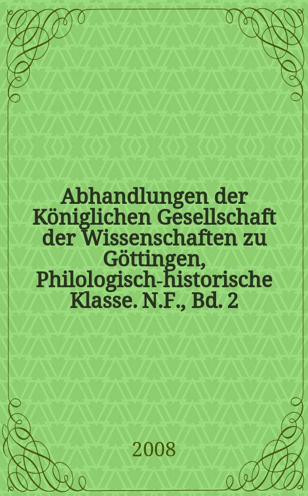Abhandlungen der Königlichen Gesellschaft der Wissenschaften zu Göttingen, Philologisch-historische Klasse. N.F., Bd. 2 : Römisches Zentrum und kirchliche Peripherie = Римский центр и церковная периферия: Единое папство как ключевой пункт церкви с реформированной папской властью до Иннокентия III