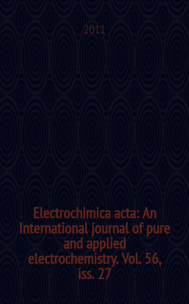 Electrochimica acta : An International journal of pure and applied electrochemistry. Vol. 56, iss. 27