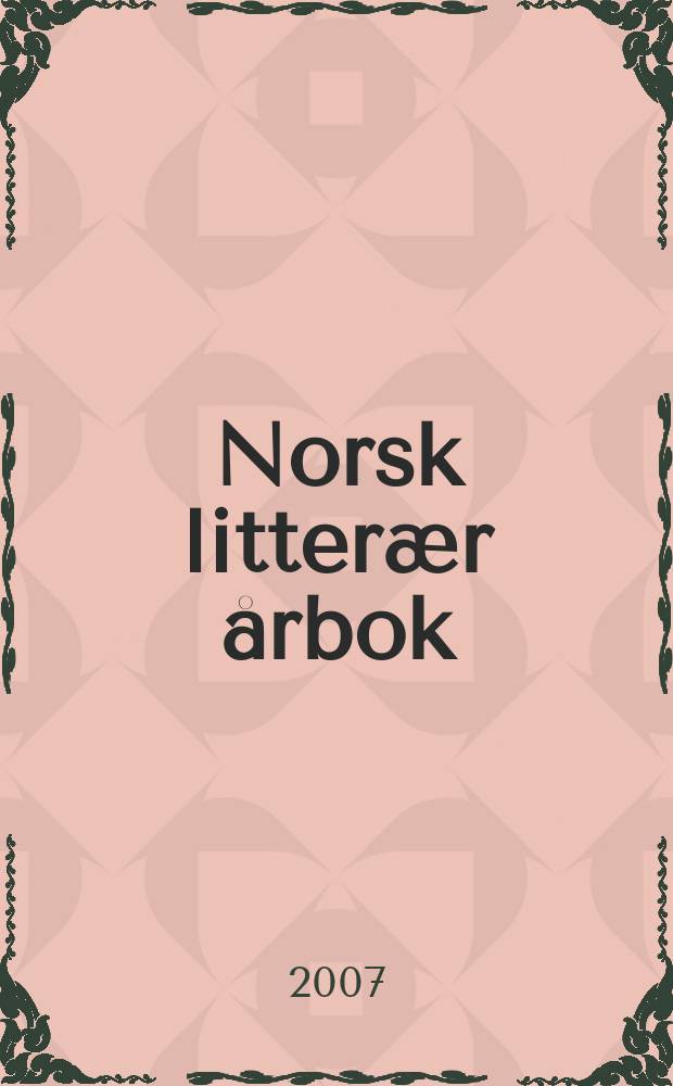 Norsk litterær årbok