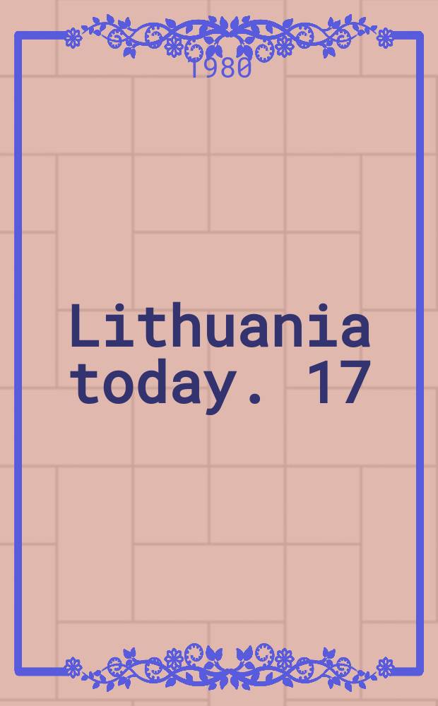 Lithuania today. 17