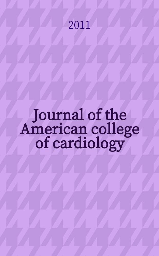 Journal of the American college of cardiology : JACC. Vol. 58, № 14