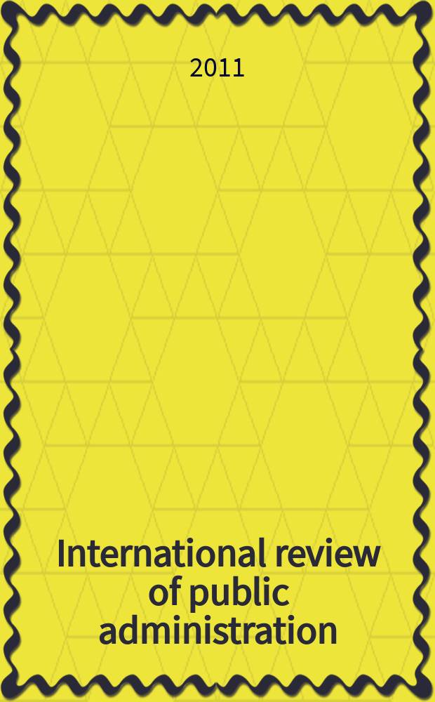 International review of public administration : IRPA. Vol. 16, № 2