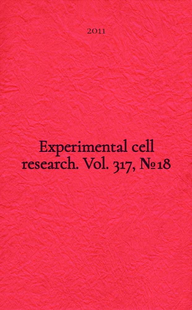 Experimental cell research. Vol. 317, № 18