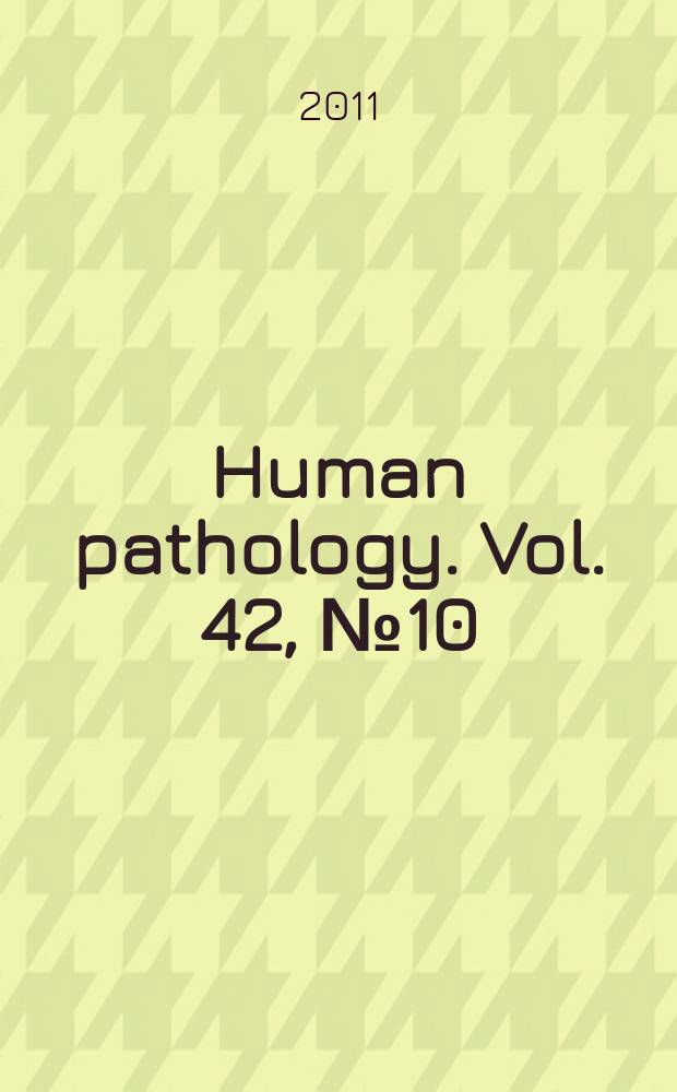 Human pathology. Vol. 42, № 10