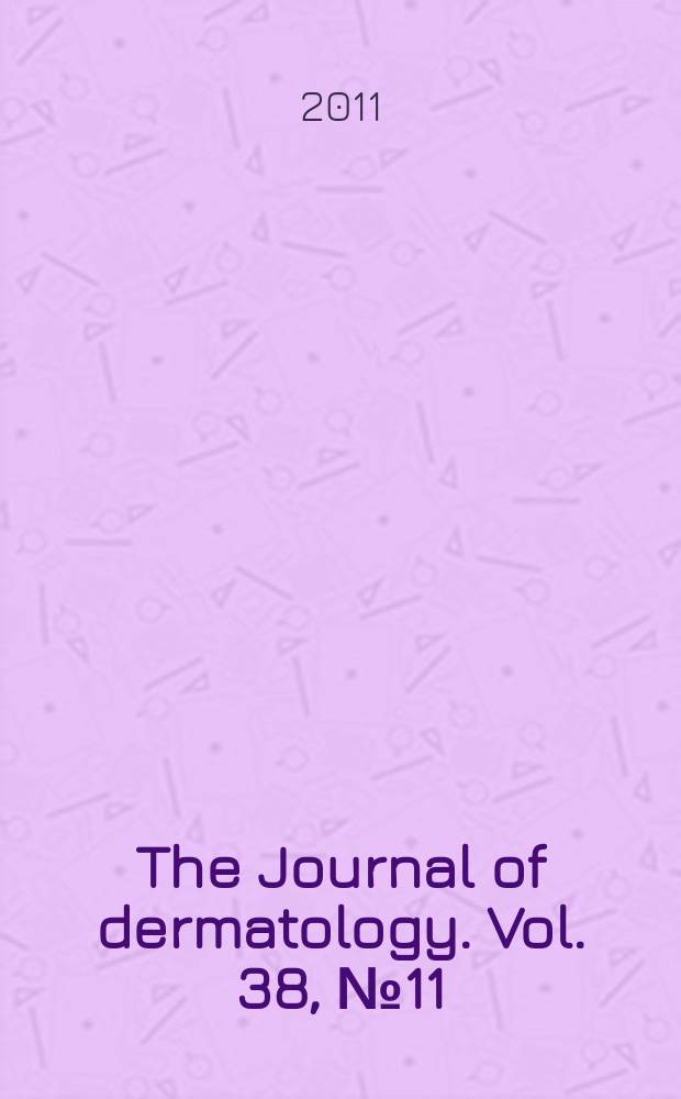 The Journal of dermatology. Vol. 38, № 11