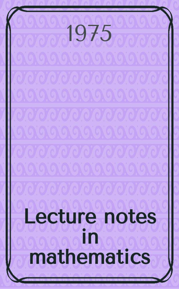 Lecture notes in mathematics : An informal series of special lectures, seminars and reports on mathematical topics : Representations of algebras