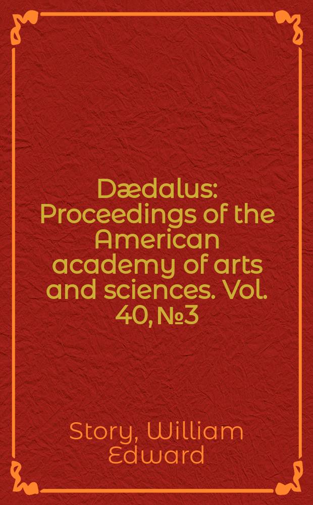 D&aelig;dalus : Proceedings of the American academy of arts and sciences. Vol. 40, № 3 : A new general theory of errors