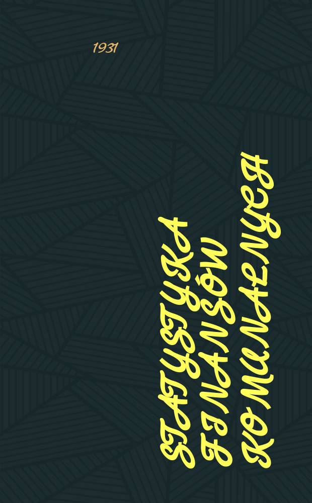 Statystyka finansów komunalnych