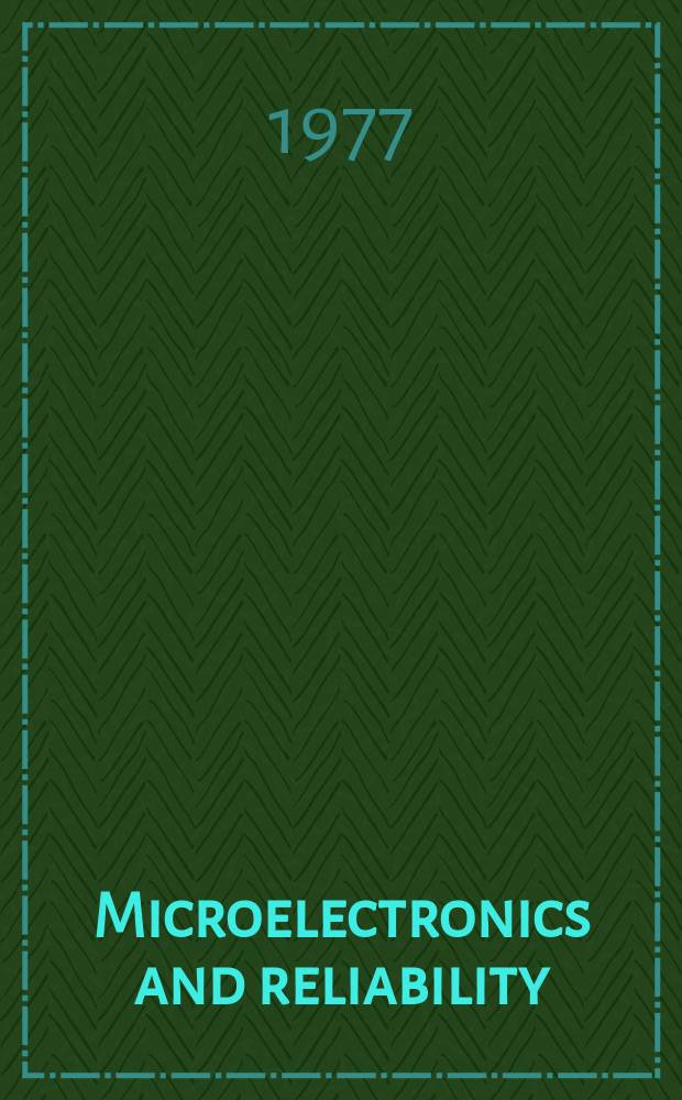Microelectronics and reliability : An international journal. Vol.16, Указатель