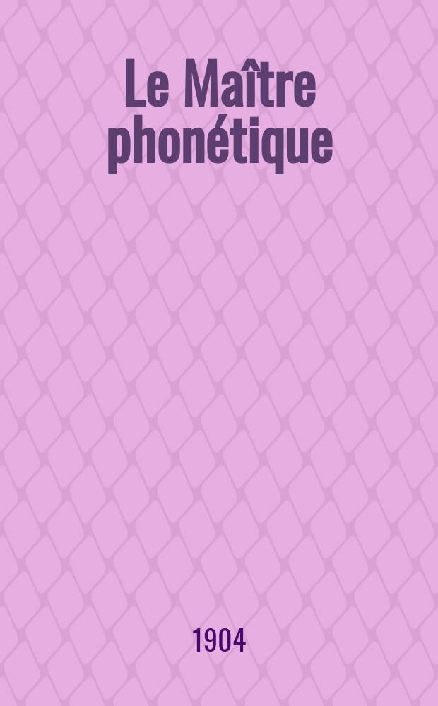 Le Maître phonétique : Organe de l'Association phonétique internationale. Année19 1904, [№]12