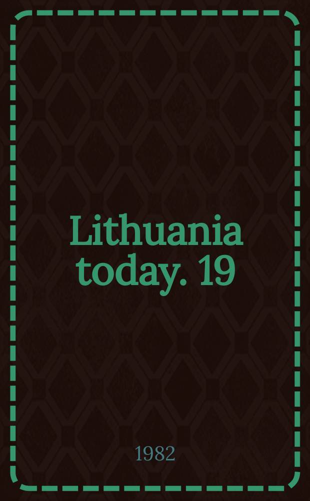 Lithuania today. 19
