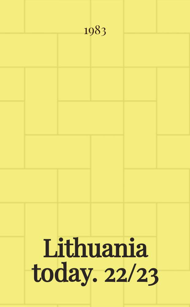 Lithuania today. 22/23