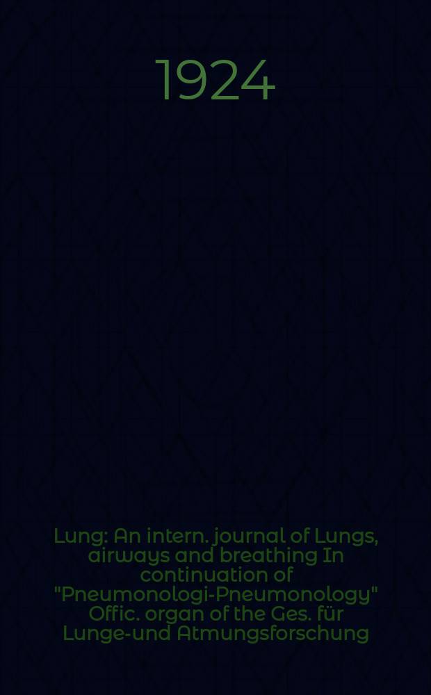 Lung : An intern. journal of Lungs, airways and breathing In continuation of "Pneumonologie- Pneumonology" Offic. organ of the Ges. f&uuml;r Lungen- und Atmungsforschung. Bd.58, H.2