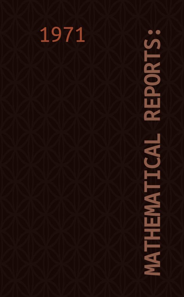 Mathematical reports : (Form. Studii şi cercetăn matematice). T.23, №10