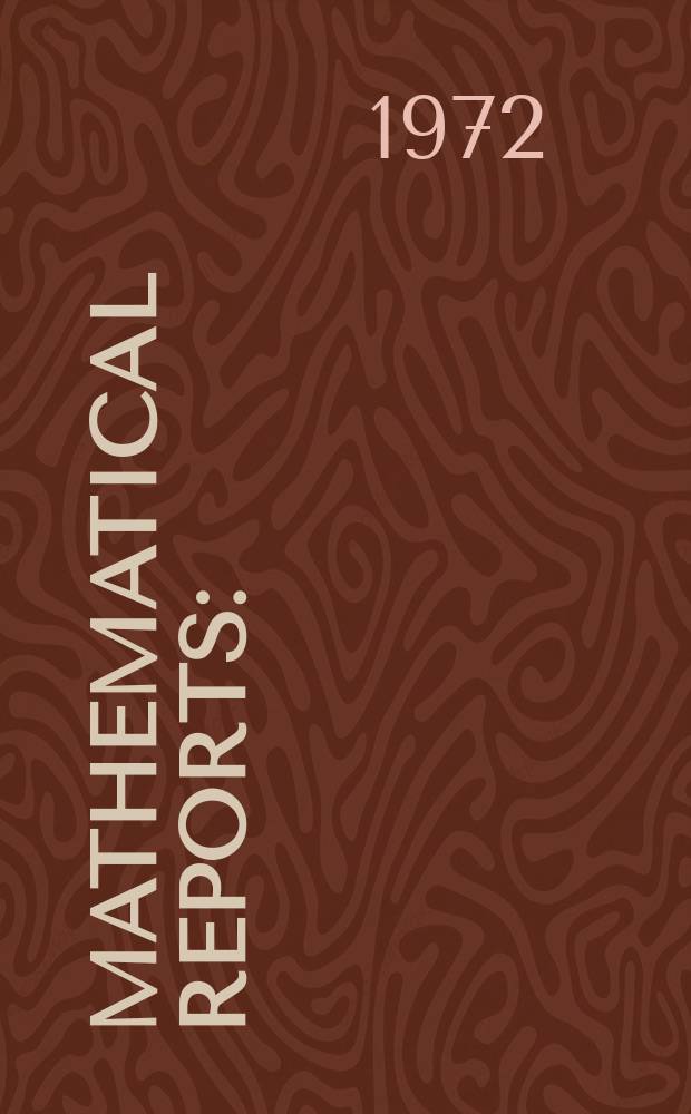 Mathematical reports : (Form. Studii şi cercetăn matematice). T.24, №7