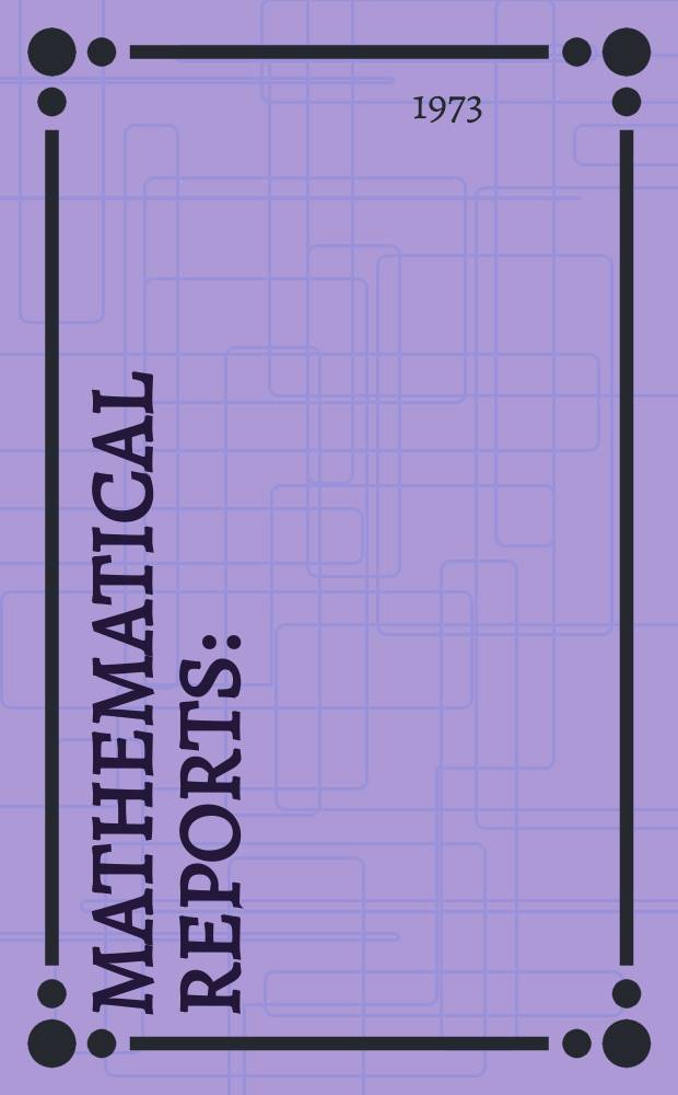 Mathematical reports : (Form. Studii şi cercetăn matematice). T.25, №3