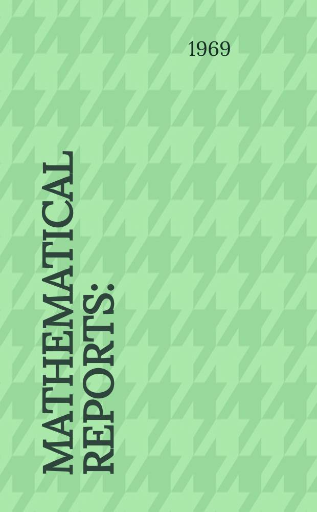 Mathematical reports : (Form. Studii şi cercetăn matematice). T.21, №10