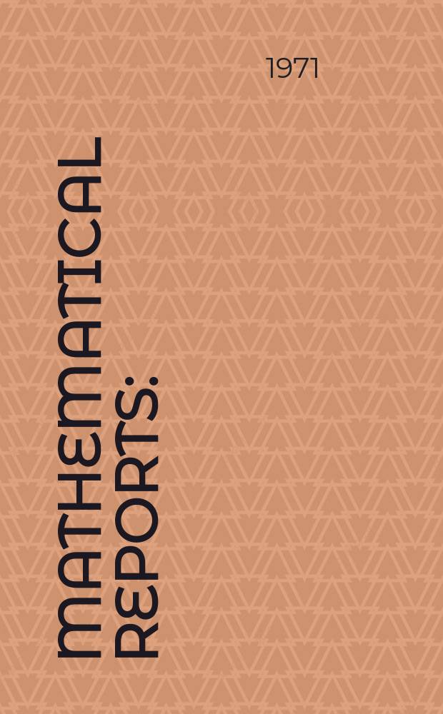 Mathematical reports : (Form. Studii şi cercetăn matematice). T.23, №9