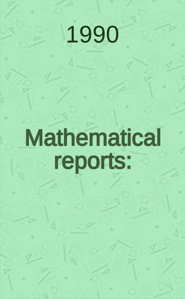 Mathematical reports : (Form. Studii şi cercetăn matematice). T.42, №4