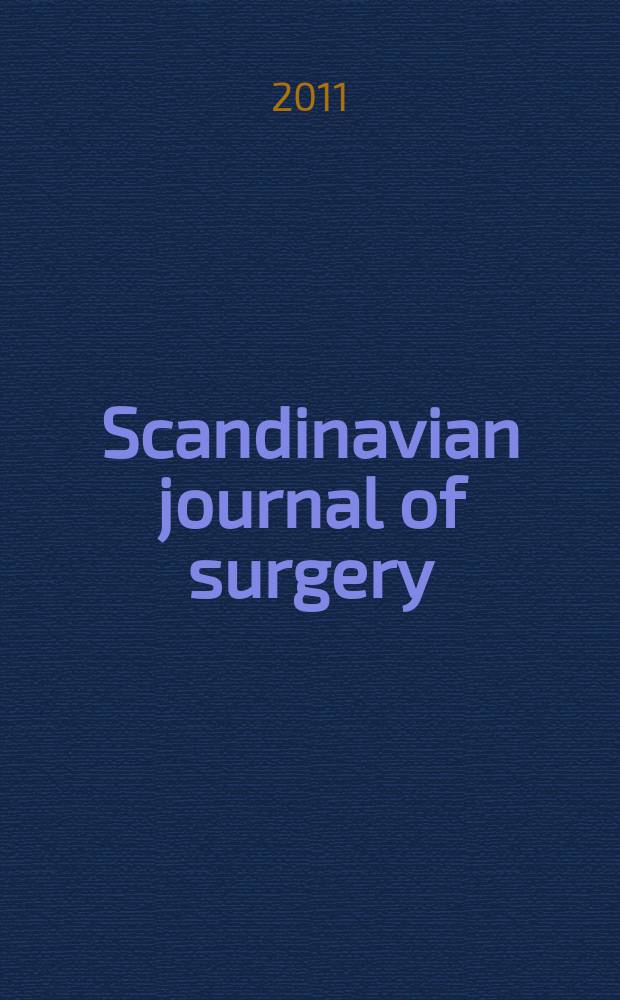 Scandinavian journal of surgery : SJS Offic. organ for the Finn. surgical soc. a. the Scand. surgical soc. Vol. 100, № 3
