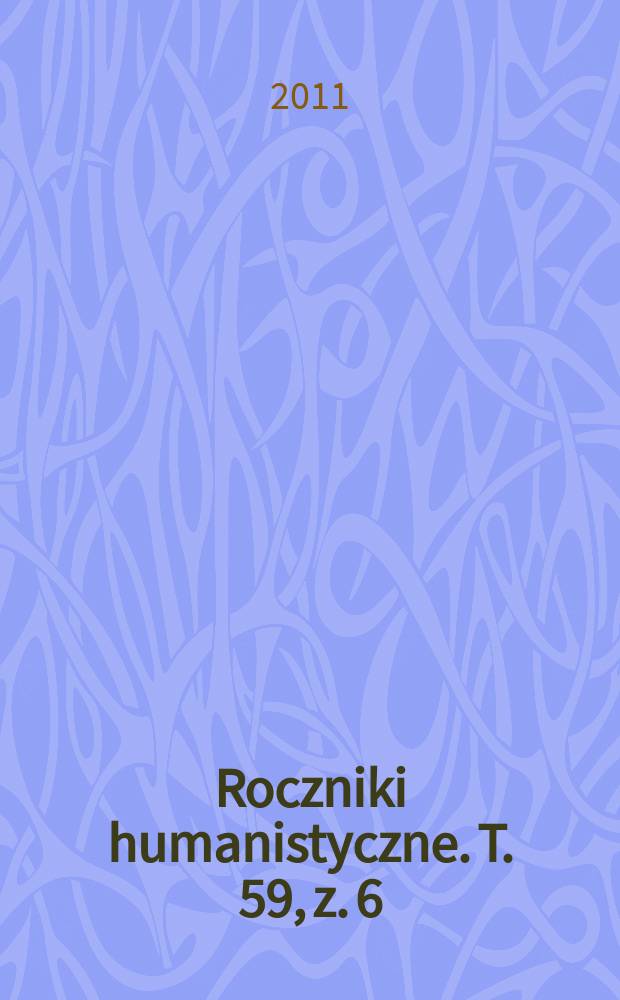 Roczniki humanistyczne. T. 59, z. 6 : Językoznawstwo