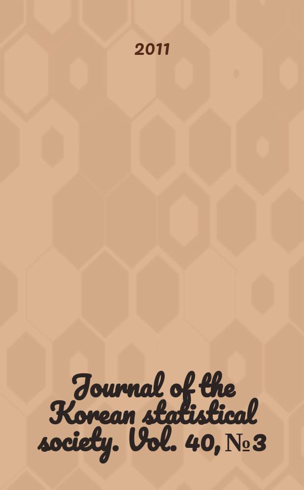Journal of the Korean statistical society. Vol. 40, № 3