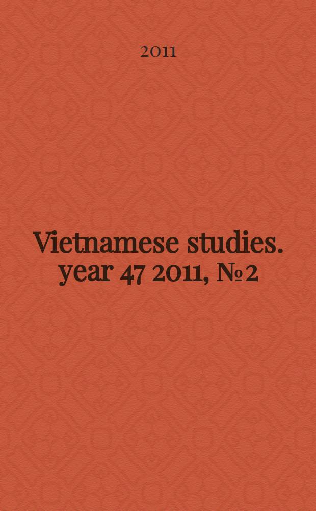 Vietnamese studies. year 47 2011, № 2(180)