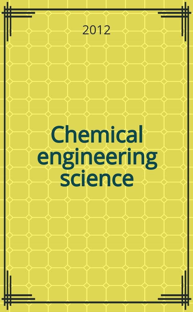 Chemical engineering science : Génie chimique. Vol. 68, № 1
