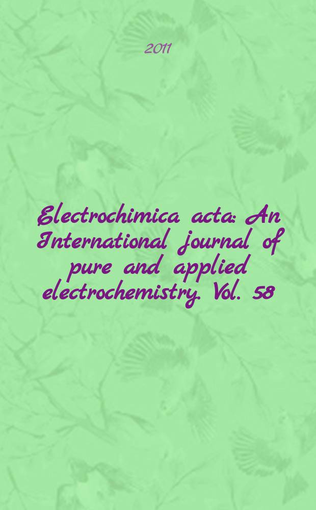 Electrochimica acta : An International journal of pure and applied electrochemistry. Vol. 58