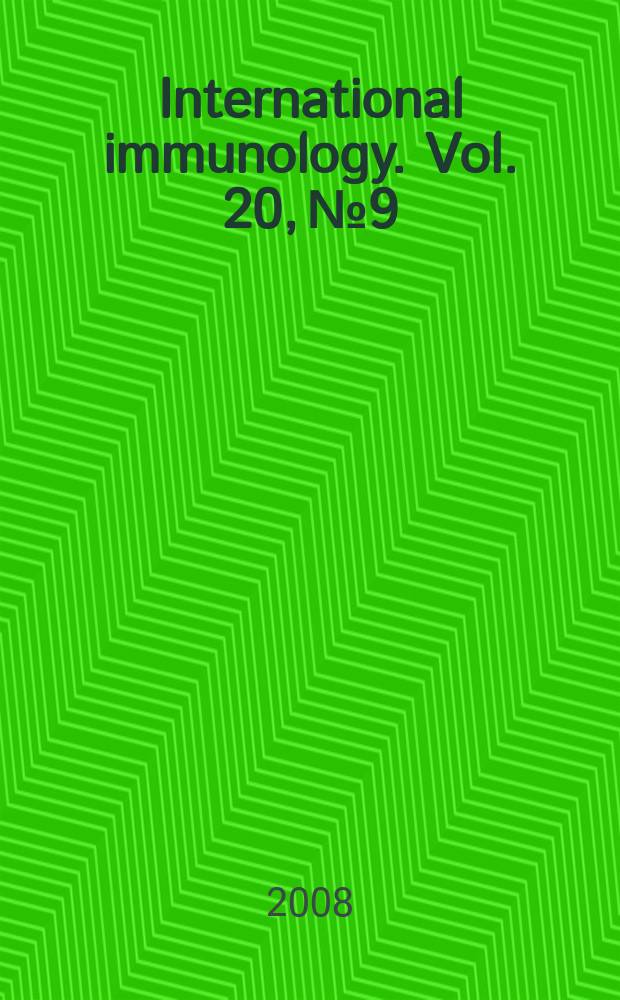 International immunology. Vol. 20, № 9