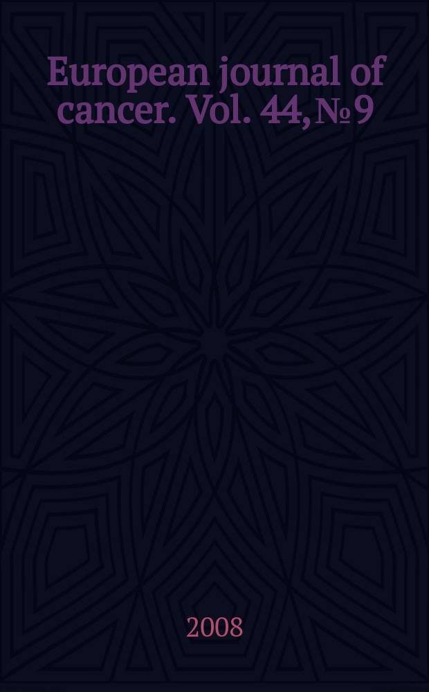 European journal of cancer. Vol. 44, № 9