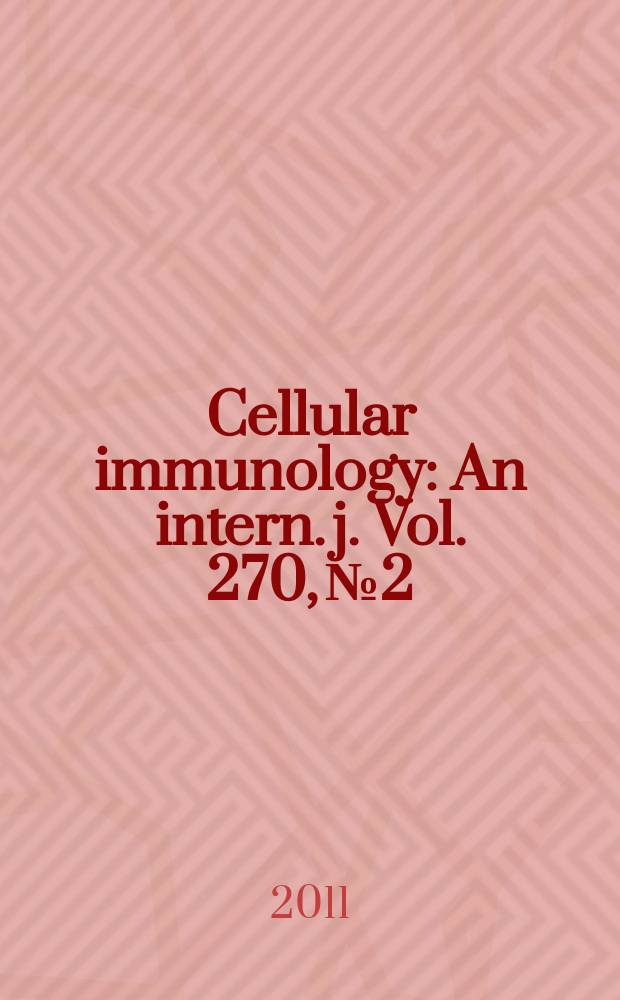 Cellular immunology : An intern. j. Vol. 270, № 2