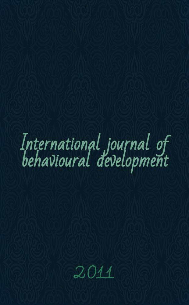 International journal of behavioural development : IJBD A publ. of the Intern. soc. for the study of behavioural development (ISSBD). Vol. 35, № 4