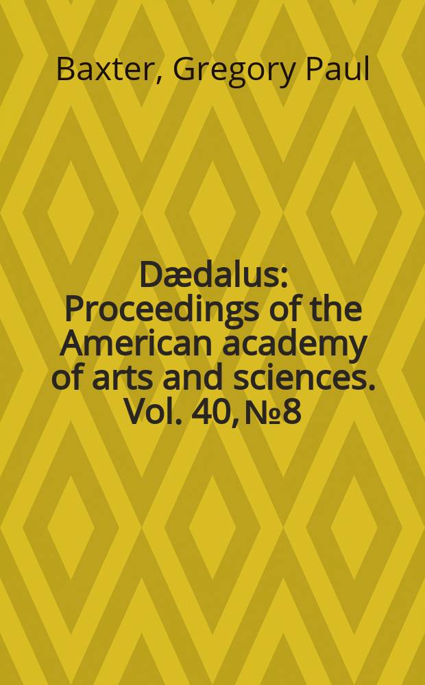 Dædalus : Proceedings of the American academy of arts and sciences. Vol. 40, № 8 : A revision of the atomic weight of iodine