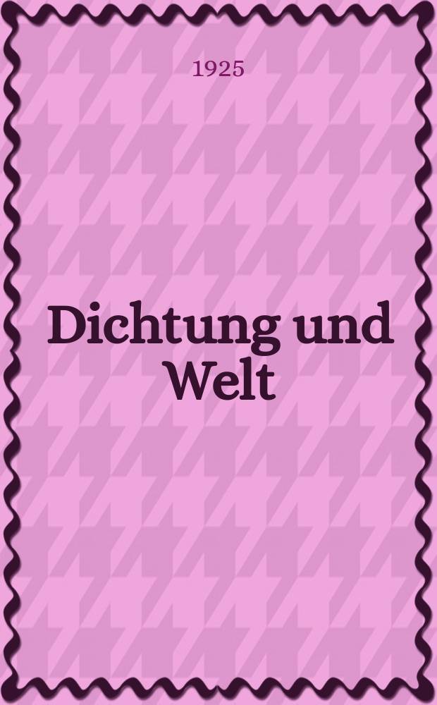 Dichtung und Welt