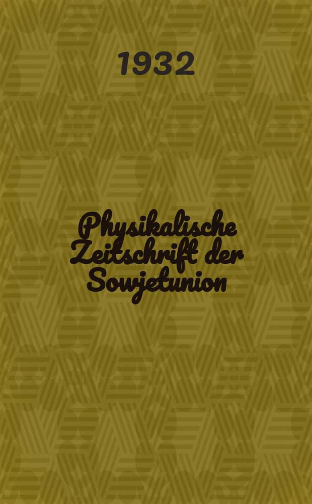 Physikalische Zeitschrift der Sowjetunion