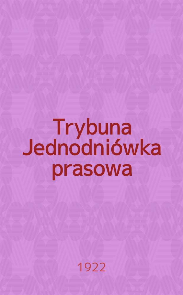 Trybuna Jednodniówka prasowa