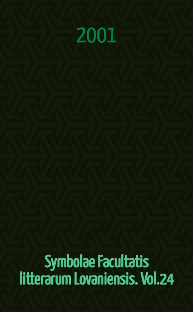 Symbolae Facultatis litterarum Lovaniensis. Vol.24 : Het Mirakelboek en de Stichtingsgeschiedenis van de Ninoofse abdij