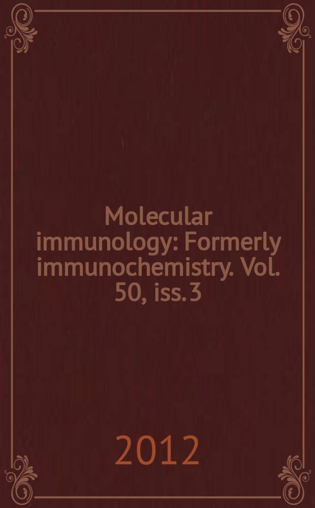 Molecular immunology : Formerly immunochemistry. Vol. 50, iss. 3