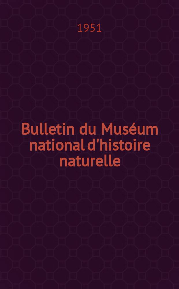 Bulletin du Muséum national d'histoire naturelle : Réunion des naturalistes du muséum. T.23, №3
