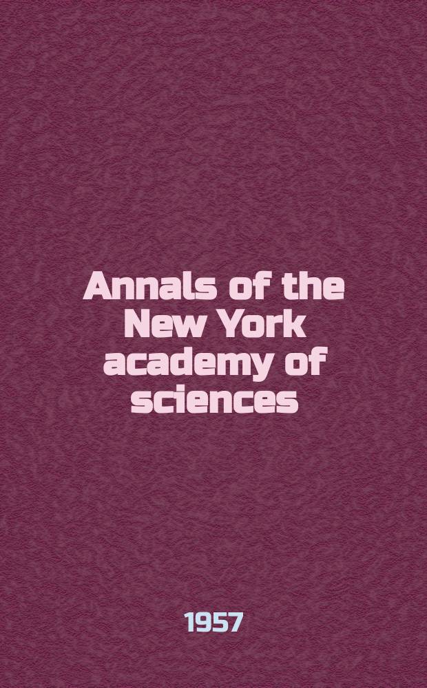 Annals of the New York academy of sciences : Late Lyceum of natural history. Vol.67, Указатель