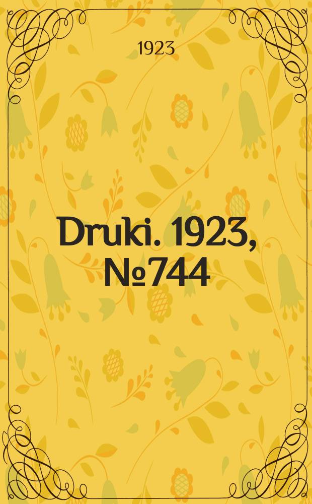 Druki. 1923, №744