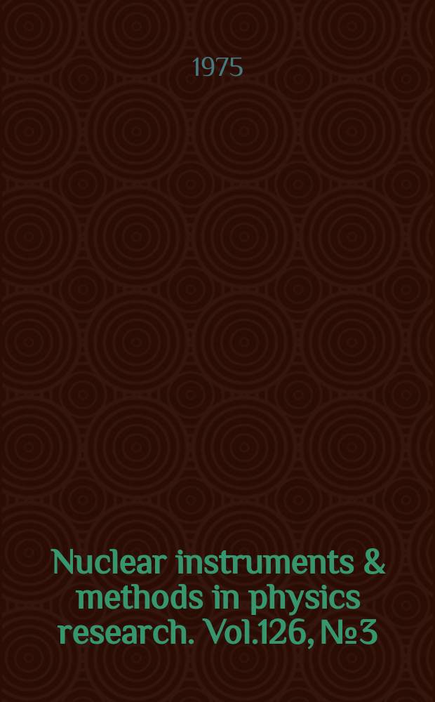 Nuclear instruments & methods in physics research. Vol.126, №3