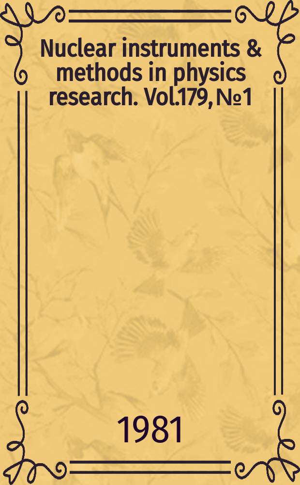 Nuclear instruments & methods in physics research. Vol.179, №1