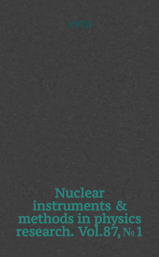 Nuclear instruments & methods in physics research. Vol.87, №1