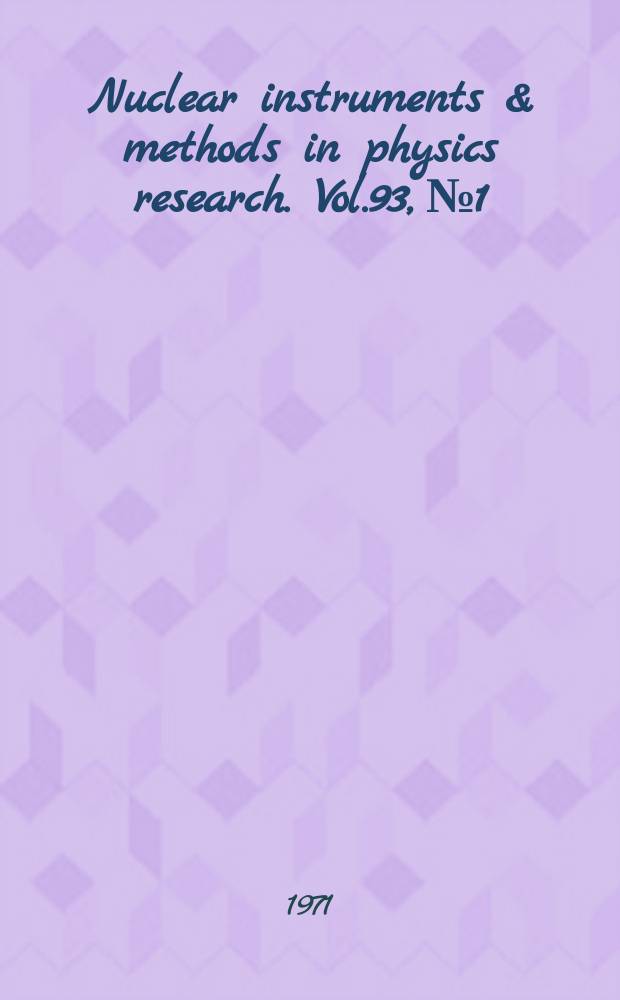 Nuclear instruments & methods in physics research. Vol.93, №1