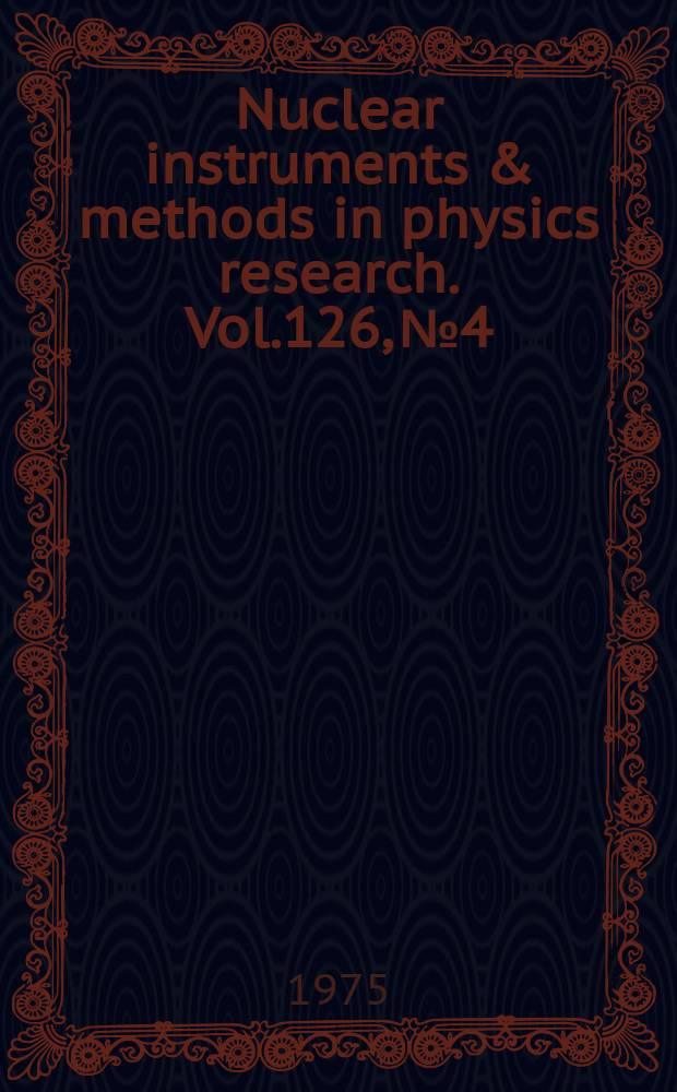 Nuclear instruments & methods in physics research. Vol.126, №4