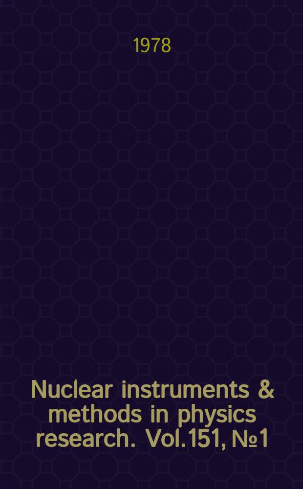 Nuclear instruments & methods in physics research. Vol.151, №1/2